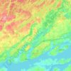Carte topographique Kingston, carte du relief, carte des altitudes