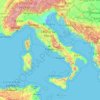 Carte topographique Italia, carte du relief, carte des altitudes