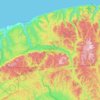 Carte topographique Parc national de la Gaspésie, altitude, relief
