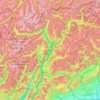Carte topographique Trentino-Alto Adige, carte du relief, carte des altitudes