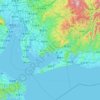 Carte topographique Préfecture d'Aichi, altitude, relief