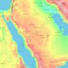 Carte topographique Arabie saoudite, altitude, relief