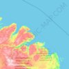 Carte topographique Finnmark, altitude, relief