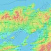 Carte topographique Préfecture de Hyōgo, altitude, relief