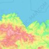 Carte topographique Côtes-d'Armor, altitude, relief