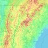 Carte topographique New Hampshire, altitude, relief