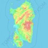 Carte topographique Sardegna, carte du relief, carte des altitudes