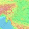 Carte topographique Drava, carte du relief, carte des altitudes
